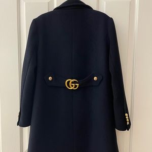 SOLD. Gucci wool coat with double G